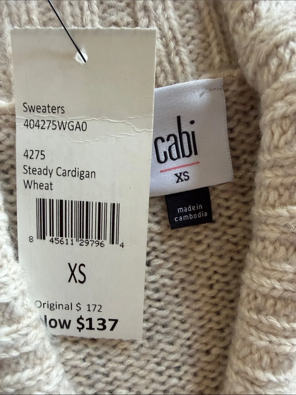 Cabi steady cardigan. Cozy Shawl Collar Button-Front Sweater Cardigan - Cream